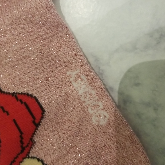Ariel Pink Glitter Socks - Picture 2 of 4